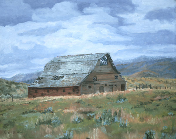 Bitterroot Ponderosa: Oil painting of ponderosa pines in Montana